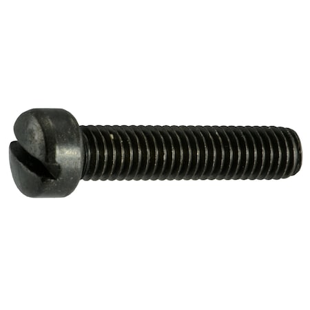 Midwest Fastener #12-28 x 1 in Slotted Fillister Machine Screw, Black Oxide Steel, 3 PK 32929